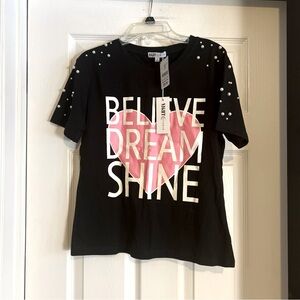 Woman’s Night Studio Small Tshirt Believe Dream Shine